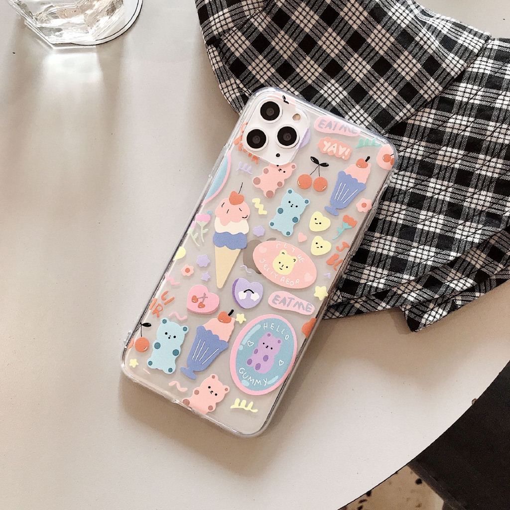 Ốp điện thoại silicone TPU mềm trong suốt họa tiết đáng yêu cho IPhone 11 11pro max XSmax XR 6 7 8 6Plus 8plus | BigBuy360 - bigbuy360.vn