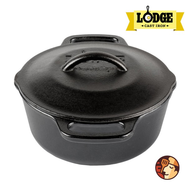 Nồi gang Lodge đường kính 21.5 cm - dung tích 1.9 lít chống dính tự nhiên, dùng được cho mọi loại bếp và lò nướng