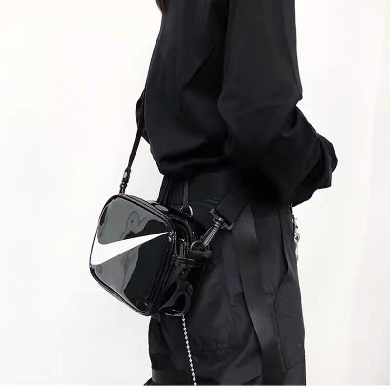 Túi hộp đeo chéo unisex da bóng (có hộp + hình thật)