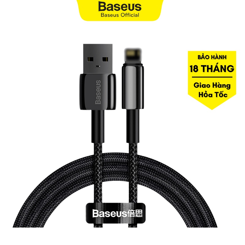 Cáp Baseus Tungsten Gold U to L| Sạc nhanh, Truyền dữ liệu tốc độ cao, Siêu bền, Siêu ổn định| Baseus bảo hành 18 tháng