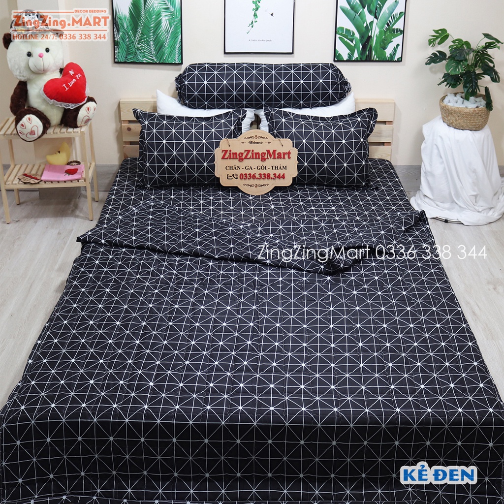 (GIẢM GIÁ) Trọn Bộ Sét 5 Món Chăn Hè Kèm Vỏ và Ruột Gối (Ghi chú tên mẫu khi đặt đơn)