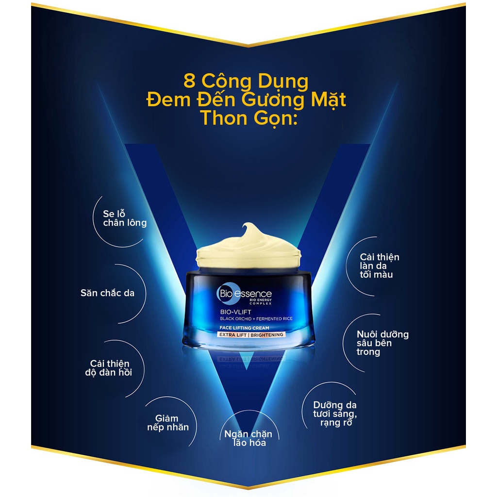 Kem nâng cơ dưỡng trắng Bio Essence Bio Vlift 40g Cocolux