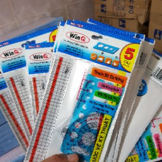 Bộ thước kẻ đa năng dẻo 5 cây