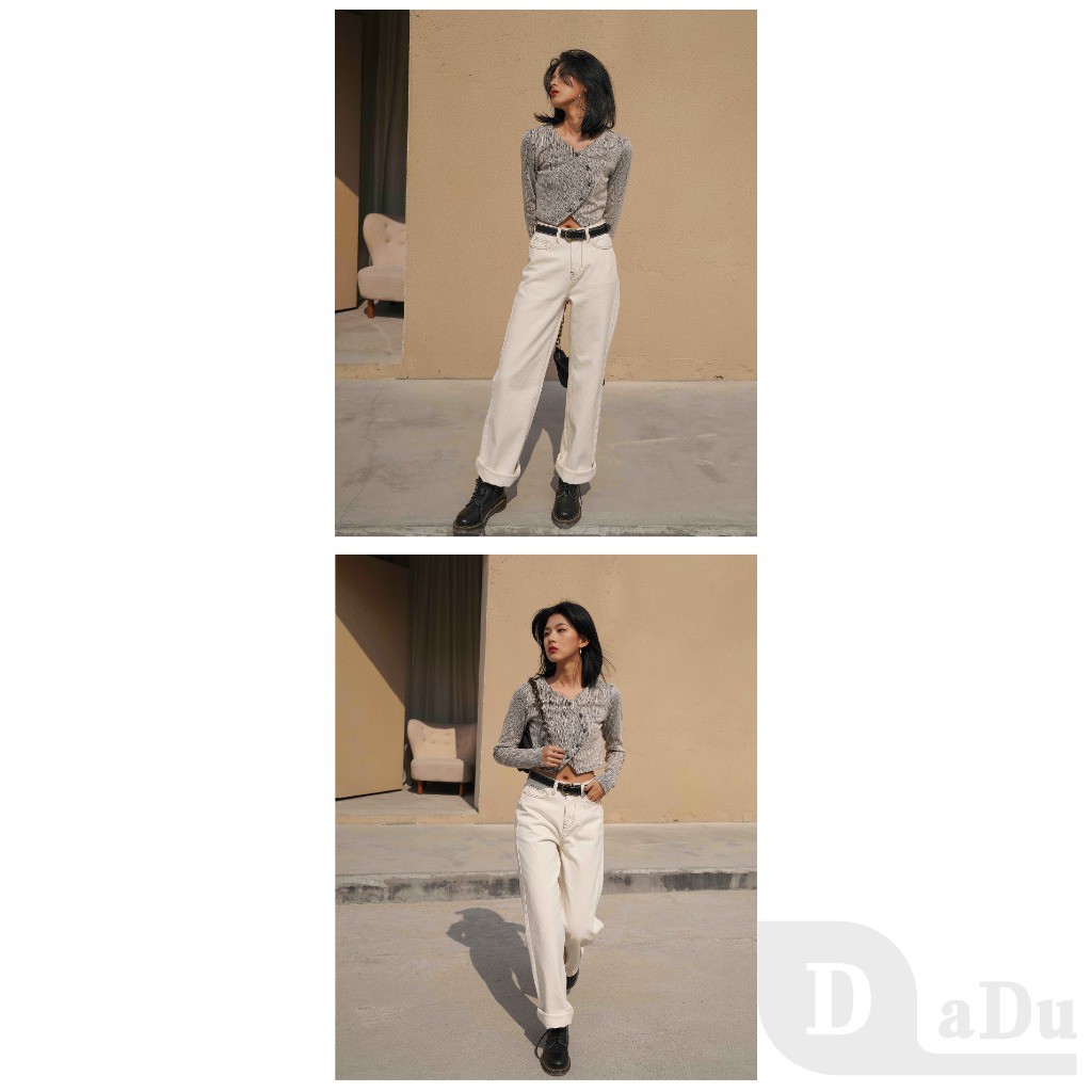 Quần jeans ống rộng thời trang dành cho nữ