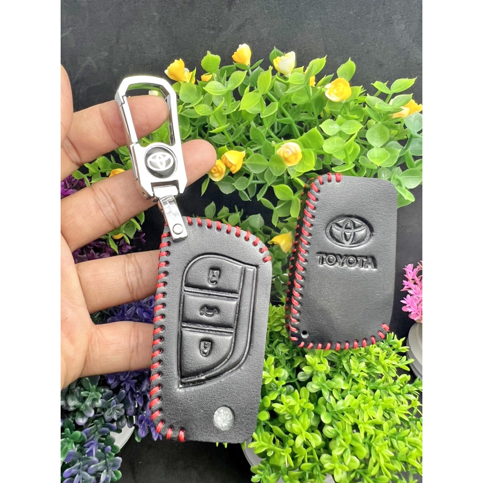 Bao Da chìa khóa gập 3  nút Toyota Innova 2022 Yago Atis, RAV4 Trước 2013 Toy43 Toy48 type 1 lưỡi nhọn
