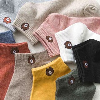 Tất gấu cổ ngắn siêu dễ thương dành cho cả nam và nữ (1 đôi lẻ)