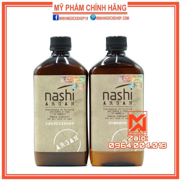 [CHÍNH HÃNG] BỘ DẦU GỘI + XẢ PHỤC HỒI tÓC HƯ TỔN NASHI ARGAN 500ML| NGĂN GÃY RỤNG, MANG LẠI MÁI TÓC MỀM MƯỢT TỰ NHIÊN