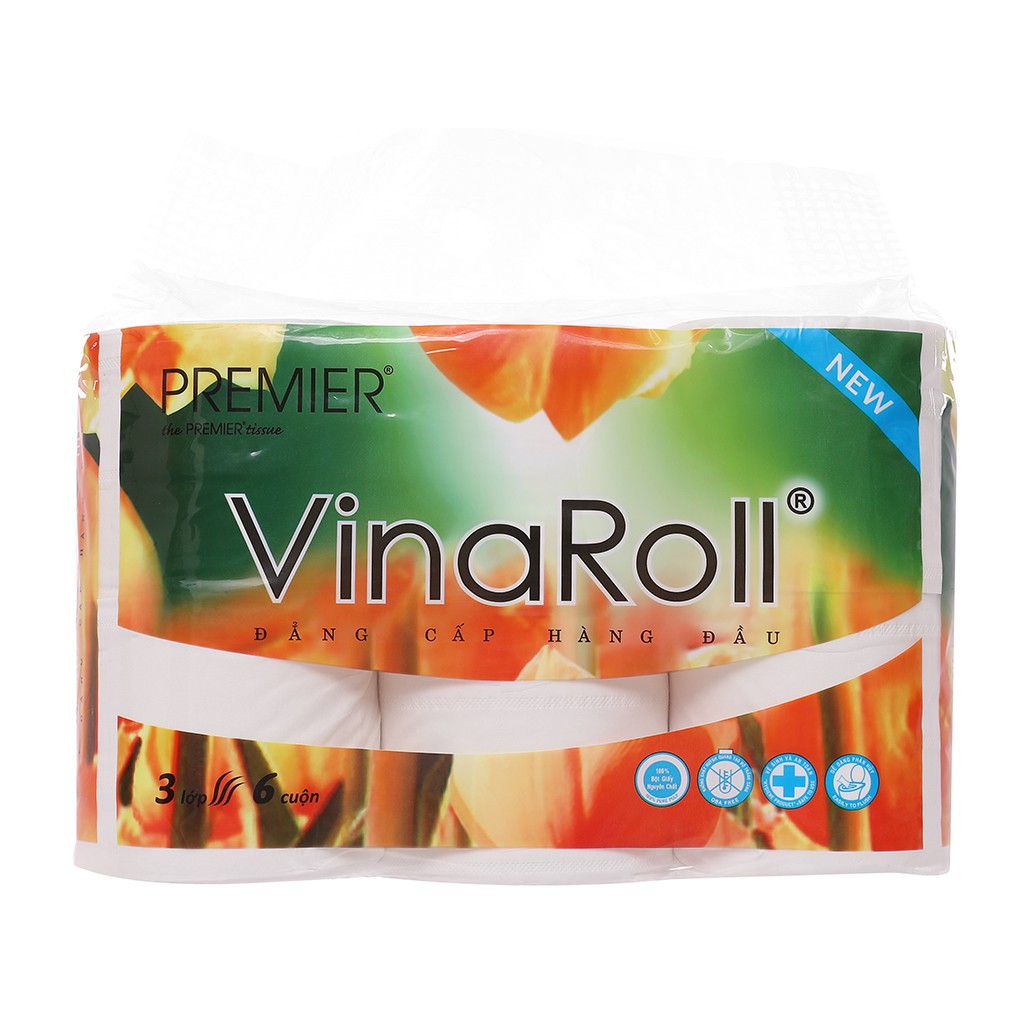 6 cuộn [800GR] Giấy vệ sinh cuộn Vinaroll [CAO CẤP] không lõi Vina roll , MỊN, DAI, ĐẸP, LÕI ĐẶC !!!!