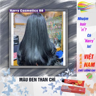 Thuốc nhuộm tóc 💕 FREESHIP >50K 💕 (ver 2021) Nhuộm tóc màu Đen than chì - nhuộm tóc tại nhà + tặng kèm oxy trợ nhuộm