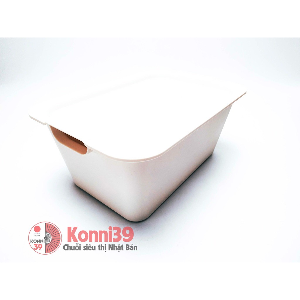 Hộp đựng đa năng có nắp màu trắng Tanaka 27.5×19×12 cm