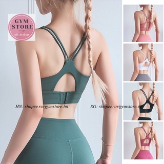 Áo bra tập gym nữ ❤️𝑺𝑰𝑬̂𝑼 𝑿𝑰̣𝑵❤️ co giãn có mút ngực móc cài tôn dáng 𝐆𝐘𝐌𝐒𝐓𝐎𝐑𝐄 803