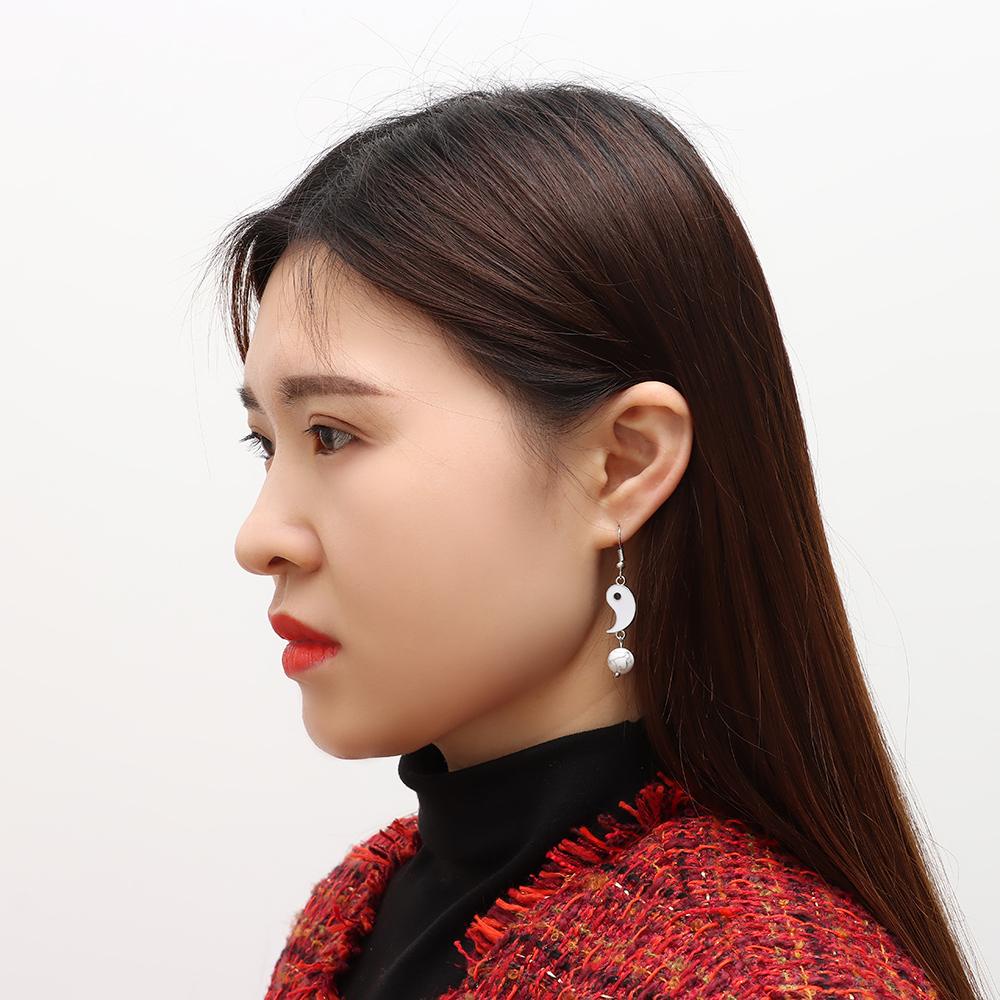 ROSE Khuyên Tai Thái Cực Quyền Tua Rua Dành Cho Nữ