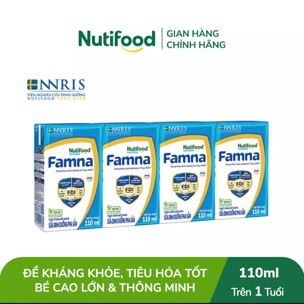 [HSD T10-2022] Thùng 48 Hộp Sữa Bột Pha Sẵn Nutifood Famna 110ml