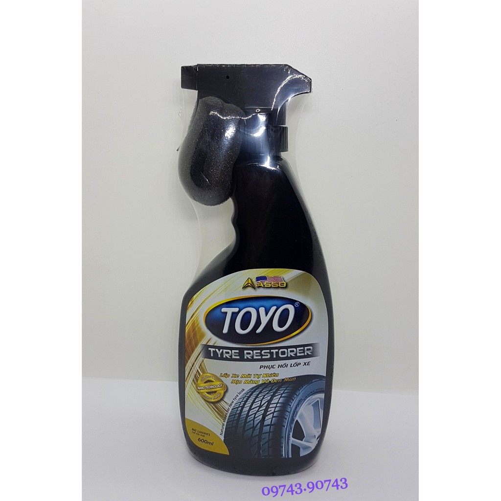 Chai Xịt Phục Hồi Lốp Xe ASSO TOYO TYRE RESTORER 600ml