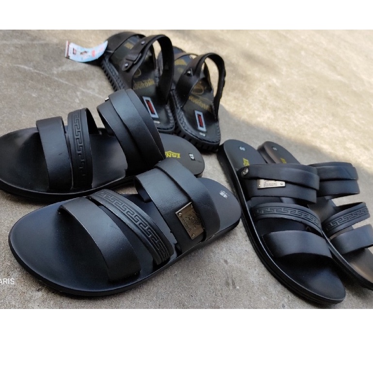 Dép Da Thật Cho Nam Đế Cao Su Đúc Nguyên Khối Cao Cấp-Thái sneaker