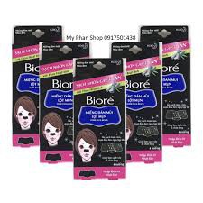 Combo 5 Hộp Miếng Dán Mũi Lột Mụn Than Hoạt Tính Biore Pore Pack Black dành cho Nữ (1 hộp 4 miếng x 5)