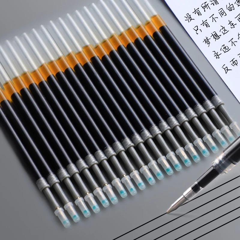 Bút Mực Gel Kèm Bút Thay Thế Ngòi 0.5mm Màu Đen Xanh Dương Đỏ Dành Cho Trường Học Văn Phòng