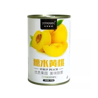 Hộp đào ngâm Hongqiao 425g/hộp, làm trà đào cực ngon