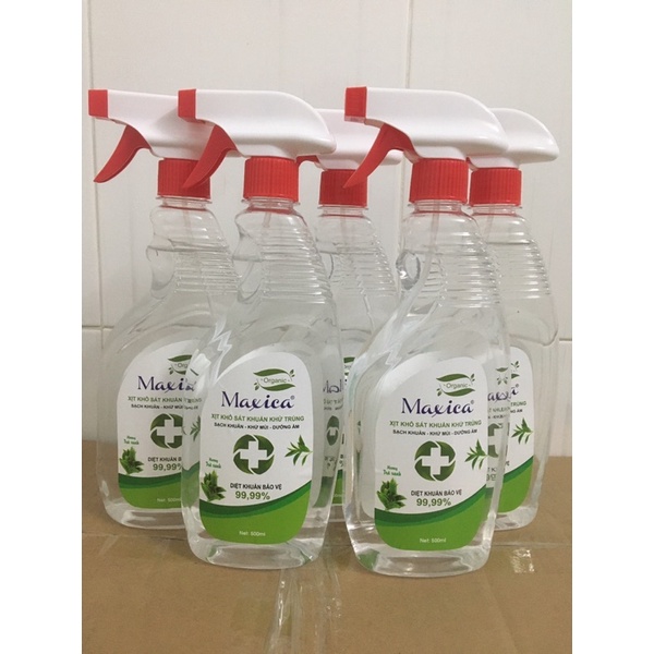 xịt khuẩn khử trùng cao cấp Maxica- sạch khuẩn - dưỡng ẩm  bảo vệ 99.99%