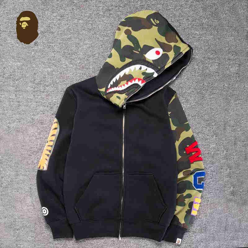 Áo Hoodie nữ đầu cá mập Bape