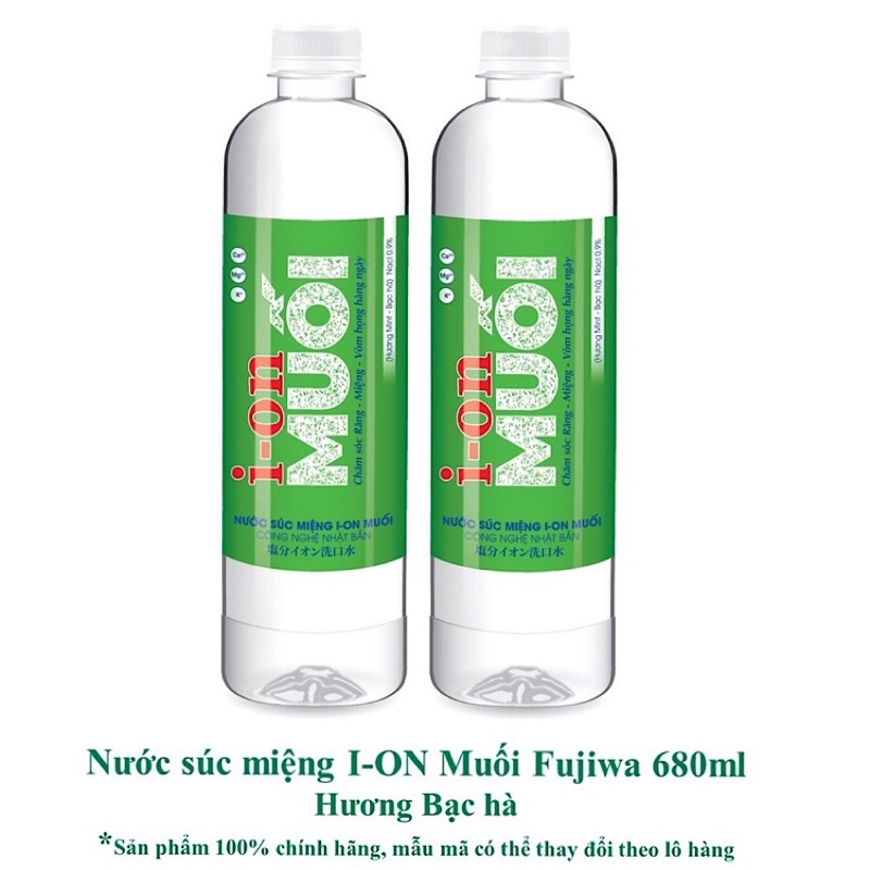 Nước muối súc miệng ion muôi Fujiwa hương bạc hà