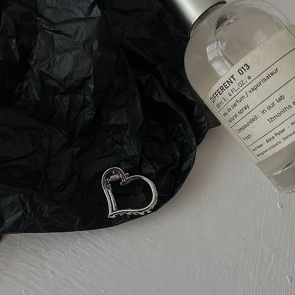 Kẹp tóc càng cua hình trái tim nhỏ dễ thương bằng kim loại phong cách Hàn Quốc cho nữ