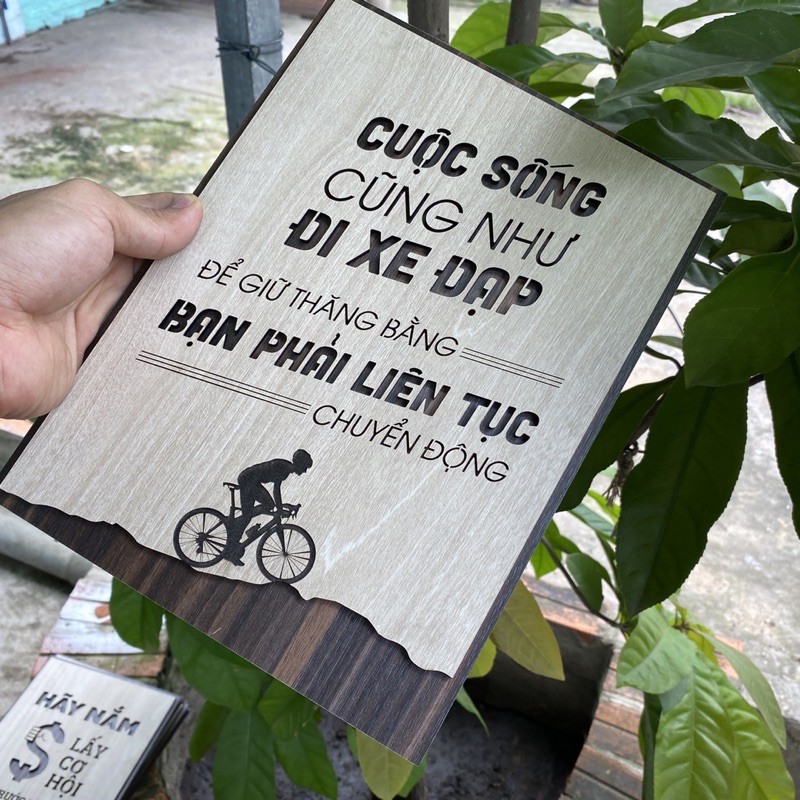 Tranh Gỗ Treo Tường TBIG072 câu nói tạo động lực trong công việc cuộc sống