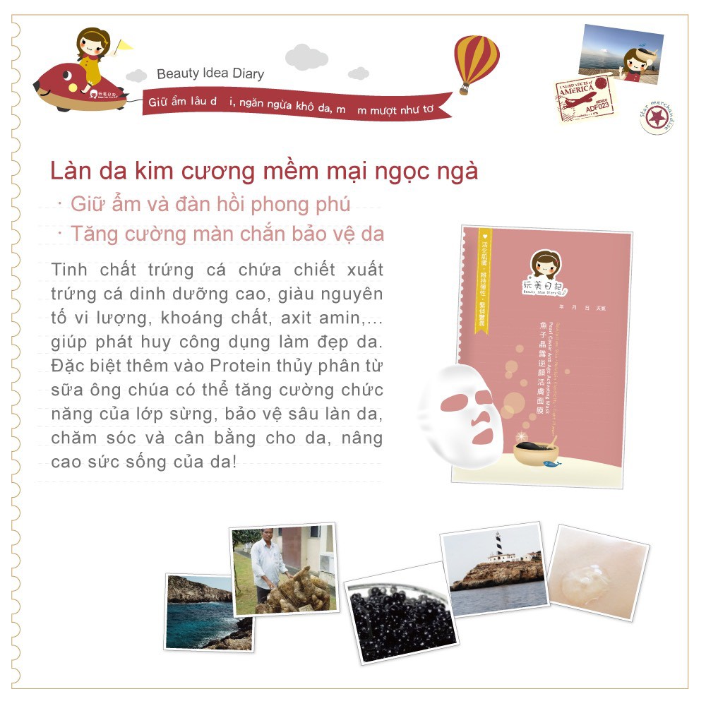 Mặt nạ lụa Dưỡng Ẩm,Cấp Ẩm,Trắng Sáng Mịn Màng tuyệt vời cho da Beauty idea Đài Loan chính hãng 25ml/miếng lẻ