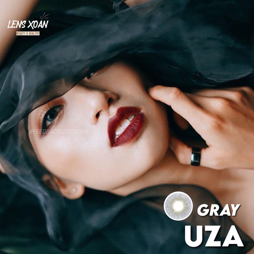 KÍNH ÁP TRÒNG UZA GRAY- HERA : LENS XÁM TÂY ÁNH XANH NHẸ | LENS XOẮN