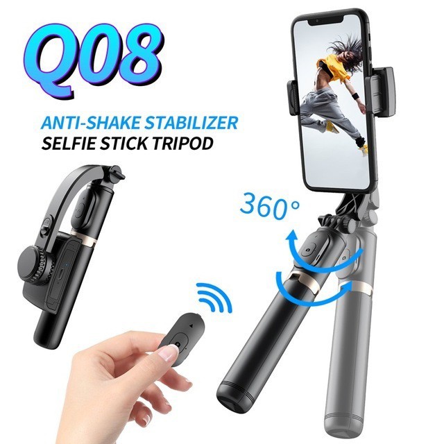 Gậy Selfie L08 Chống Rung Kết Nối Bluetooth Điều Khiển Từ Xa Cho Iphone Android