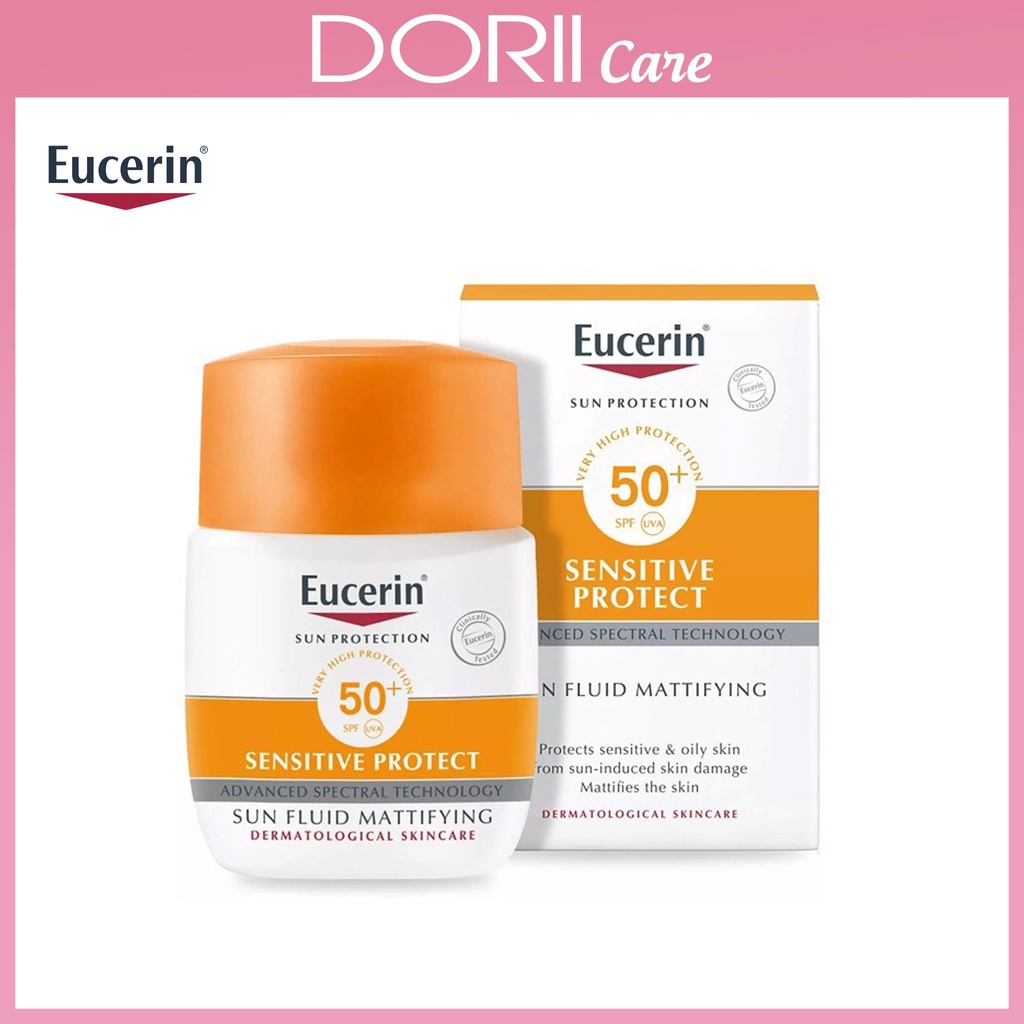 Eucerin Kem Chống Nắng Sun Fluid Mattifying Sensitive 50+ 50ml