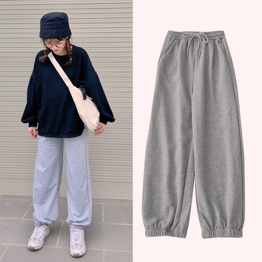 Quần Jogger Simple Bo Gấu Form Rộng Ulzzang Unisex (4 Màu) | WebRaoVat - webraovat.net.vn