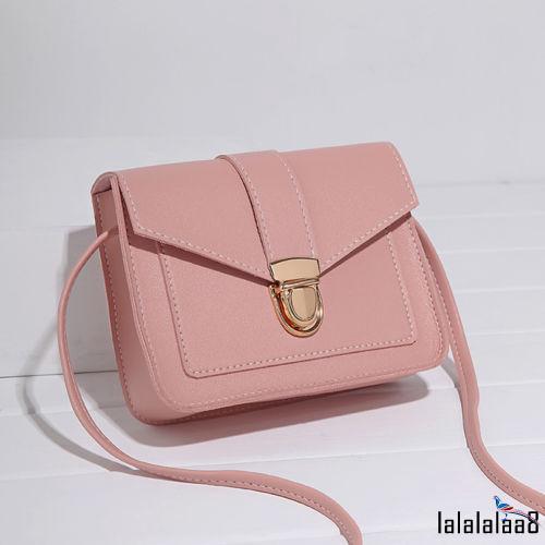 L8l-phụ nữ đeo vai bằng da PU màu trơn thời trang dành cho nữ