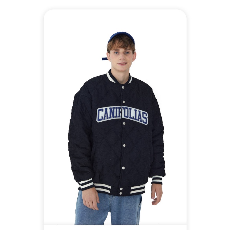 Áo khoác Bomber phao chữ thêu CANIFOLIAS