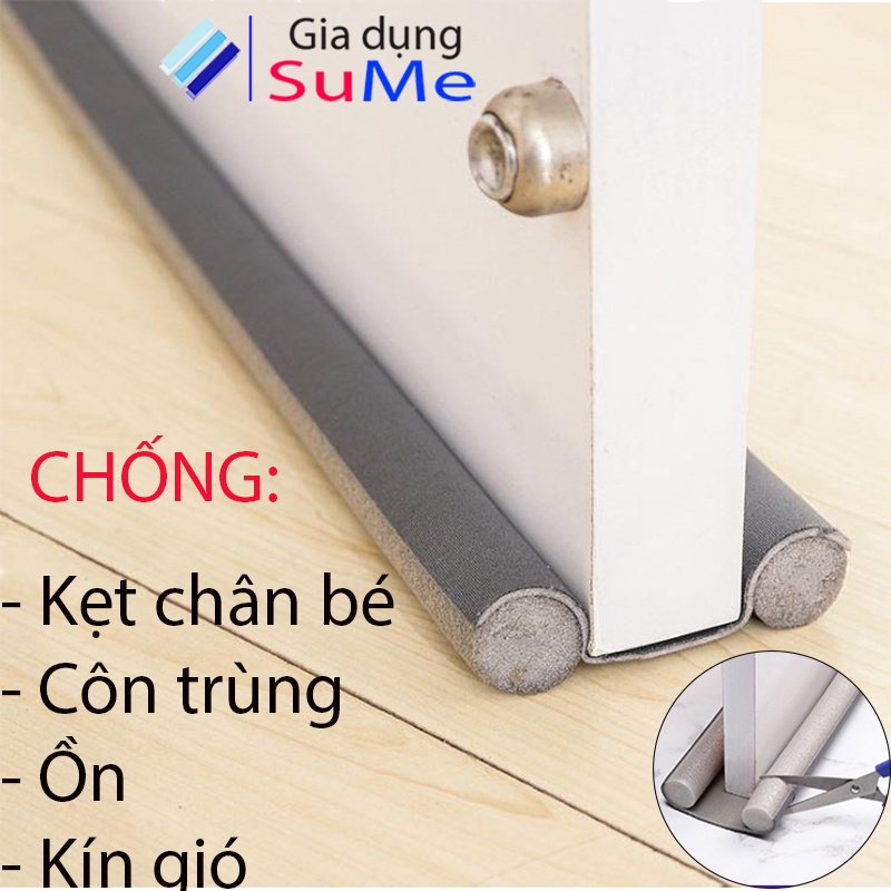 Thanh chặn khe cửa đa năng, chống côn trùng, miếng xốp chặn khe cửa chống ồn, ngăn gió lùa, bụi bẩn, tránh kẹt chân