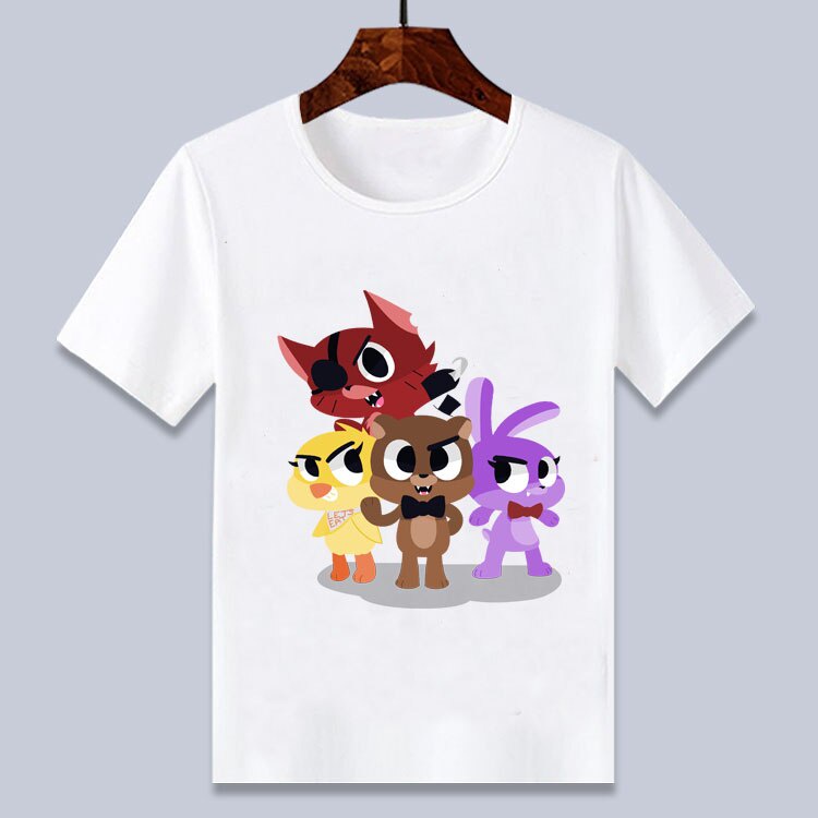 Áo Thun Ngắn Tay In Hoạt Hình 3D Five Night At Freddy Fnaf Dành Cho Trẻ