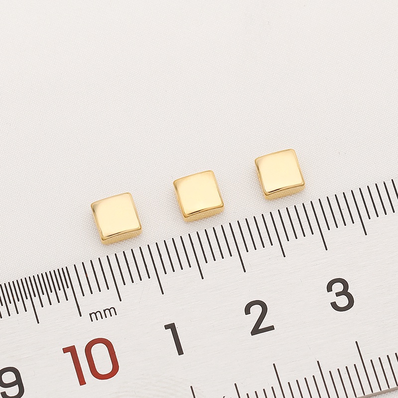 Chuỗi Hạt Vuông Bằng Đồng Mạ Vàng 14K Dùng Làm Trang Sức Thủ Công diy