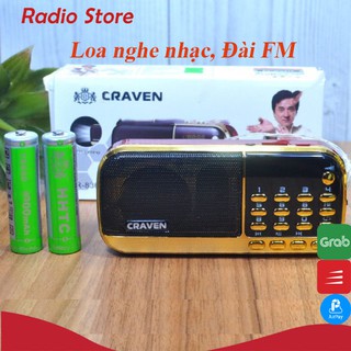 Loa craven 836s nghe đài FM, radio, thẻ nhớ, USB máy nghe pháp đa năng, Bh 6 tháng