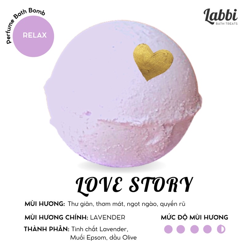 LOVE STORY [Labbi] Bath bomb / Viên sủi bồn tắm / Bom tắm