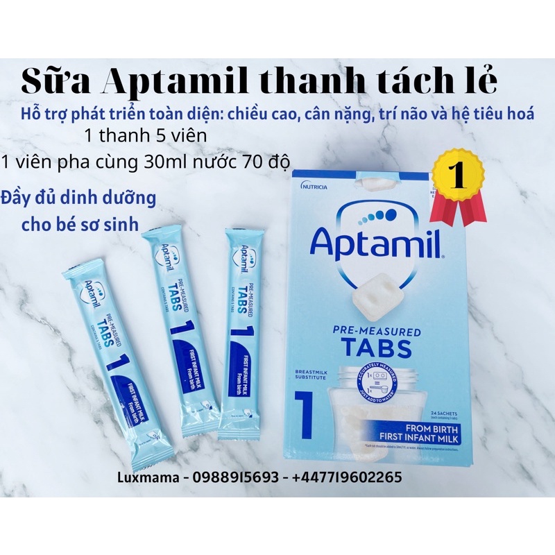 Date12.23 - 2024Hàng air- Đủ bill Aptamil thanh lẻ cho bé dưới 1 tuổi