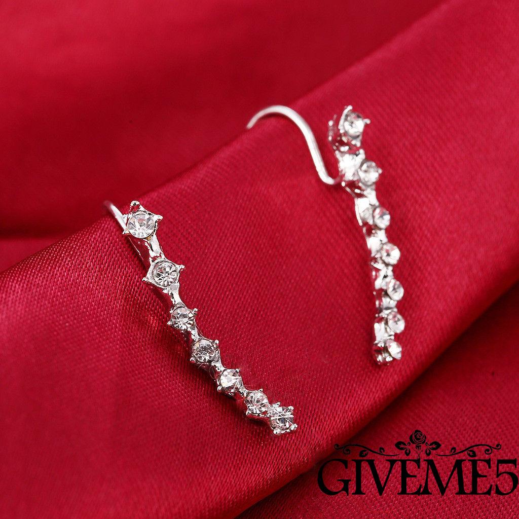 Đôi khuyên tai đính đá lấp lánh thời trang nữ