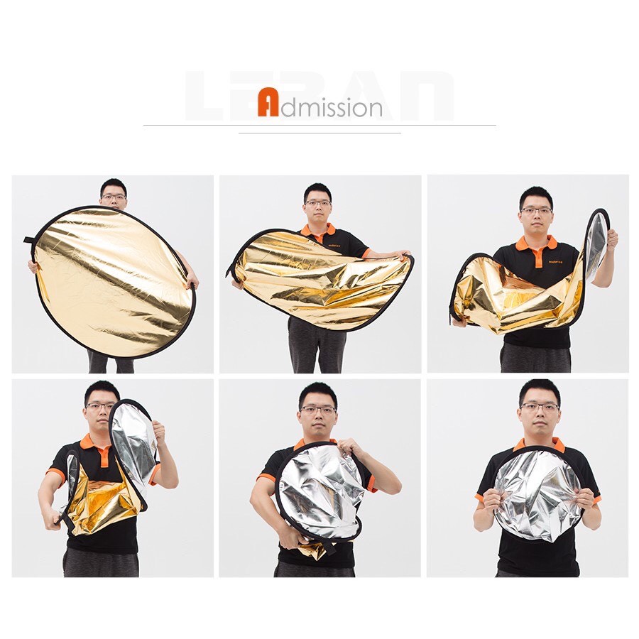 Tấm hắt sáng, tản sáng mặt vàng, mặt bạc 2 trong 1 đủ size - VẢI GÂN