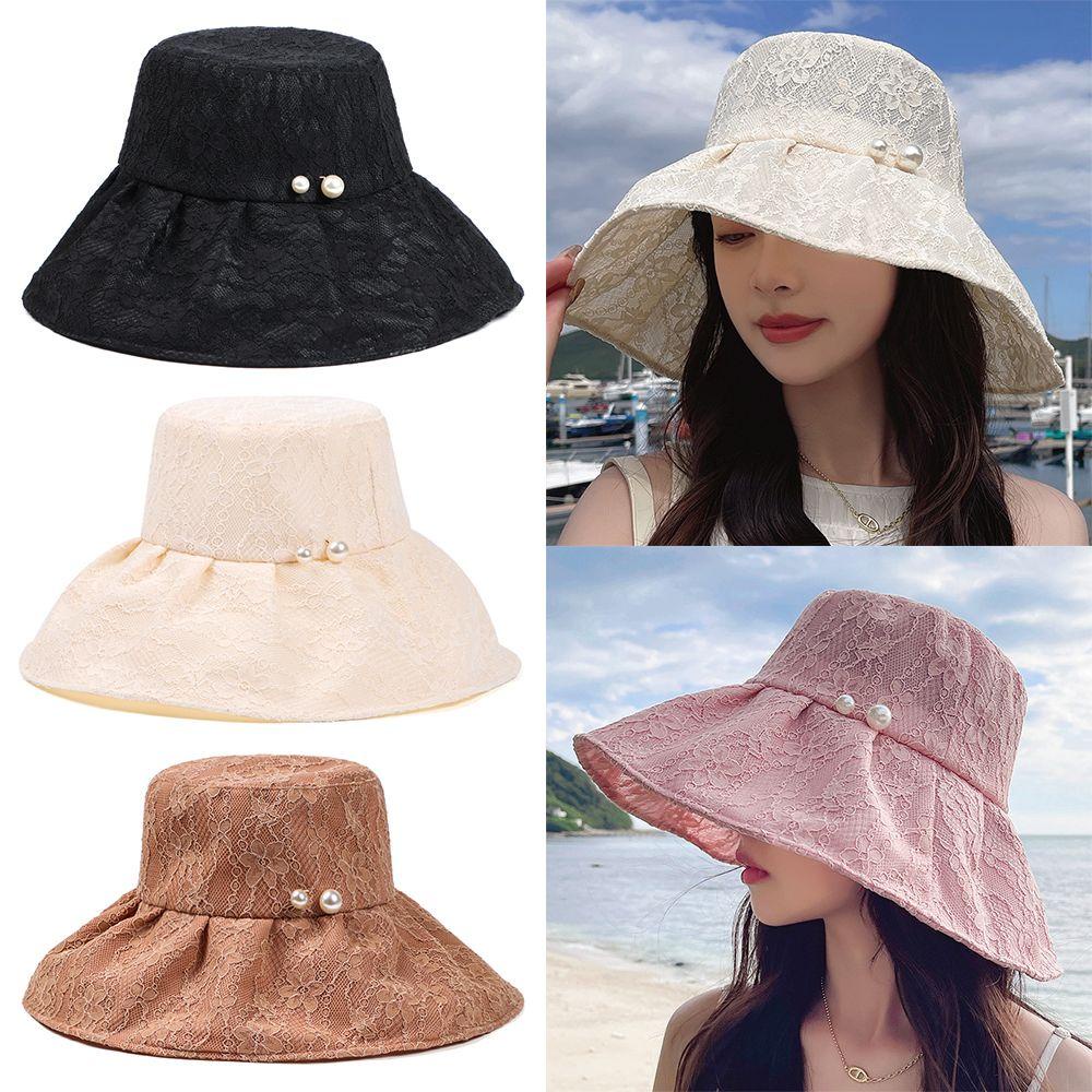 Mũ Chống Nắng Chống Tia UV Phối Ren Có Thể Gấp Gọn Tiện Dụng