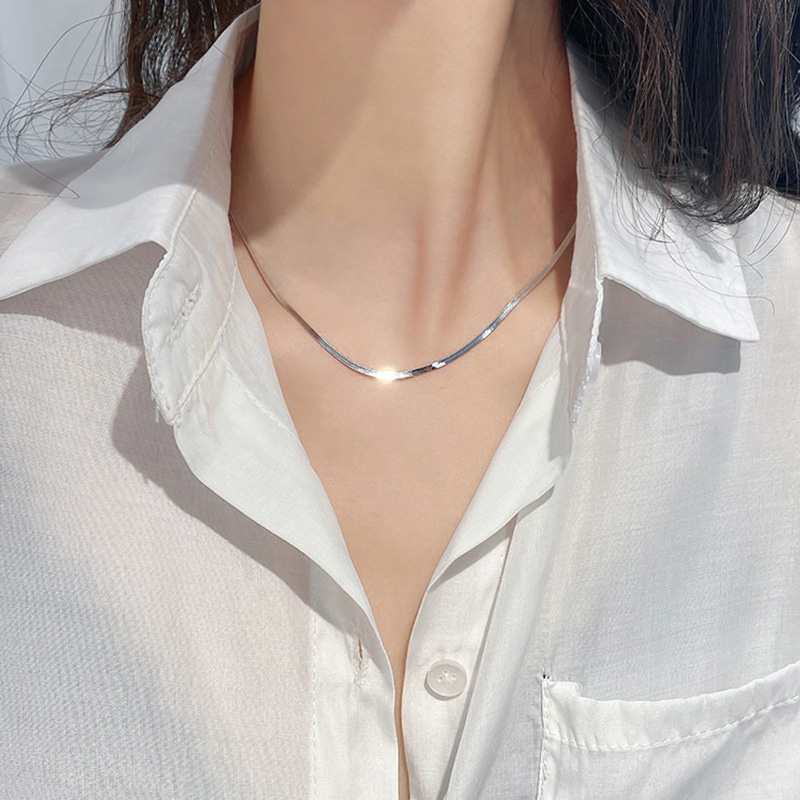 Vòng cổ choker dáng trơn bản to mạ vàng chạm xương quai xanh sang trọng cá tính - DB2632- Bảo ngọc Jewelry