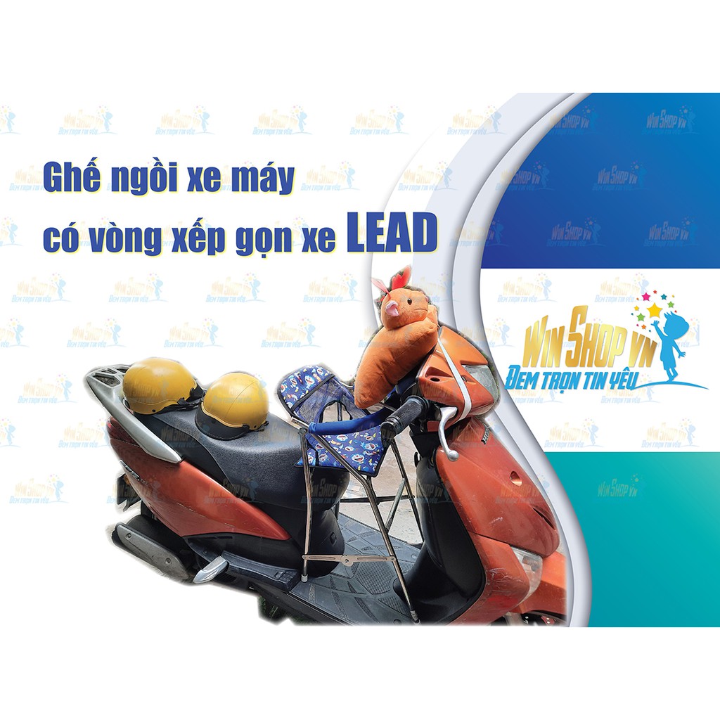 Ghế ngồi xe máy có vòng xếp gọn xe lead