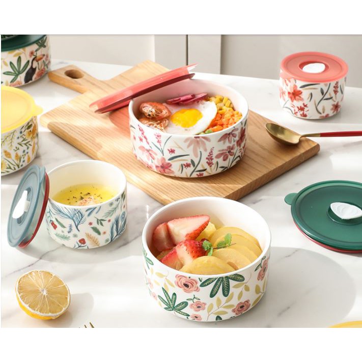 [CÓ SẴN] Hộp cơm văn phòng, hộp đựng thức ăn bằng sứ nắp hút chân không | BigBuy360 - bigbuy360.vn