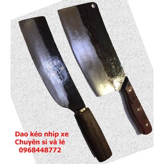 Bộ dao nhà bếp ( dao chặt + dao thái ) làm từ nhíp xe ô tô 100% Bộ 02