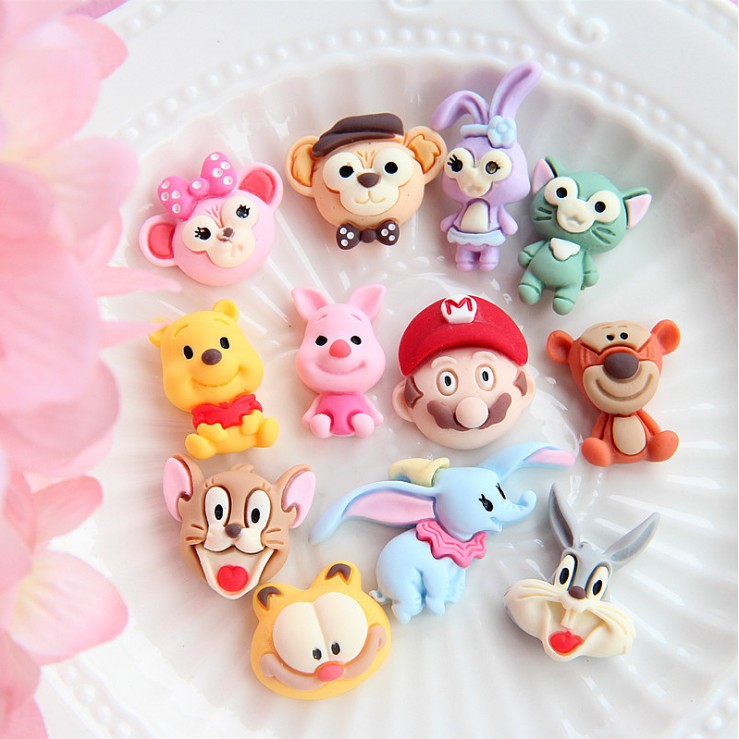 Mẫu charm các nhân vật Cartoon Network trang trí vỏ điện thoại, kẹp tóc, ve áo, DIY