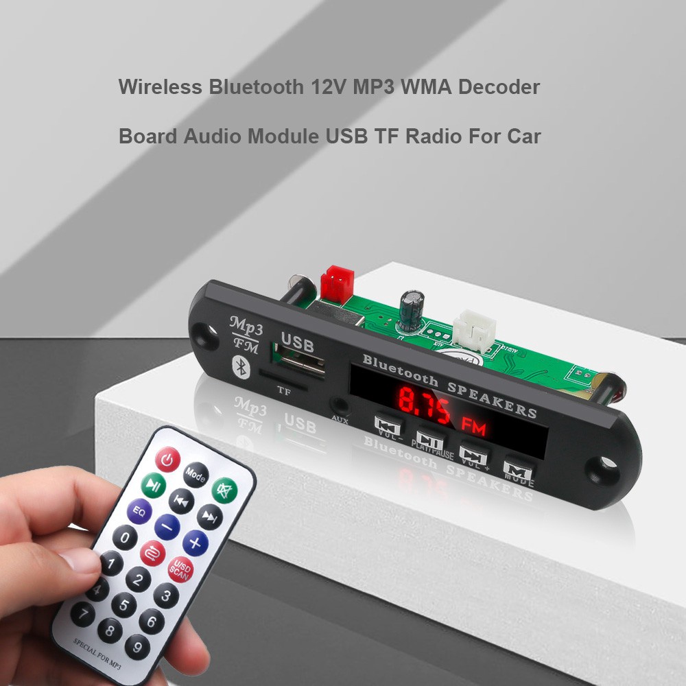 Bảng Mạch Giải Mã MP3 Kết Nối Bluetooth 5.0 USB TF FM Radio AUX TF Cho Xe Hơi/Nhà