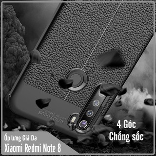 Ốp lưng cho Xiaomi Redmi Note 8 Giả da chống sốc Auto Focus